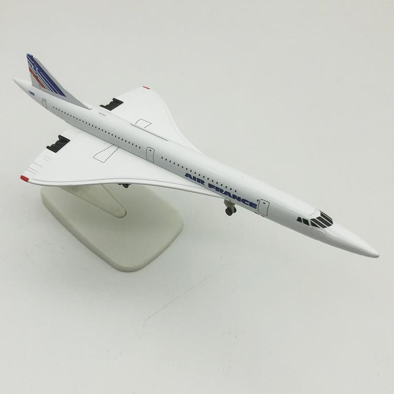 Airplane Models Concorde AIR FRANCE Airlines 20cm Alloy Metal Model Airplane Air W Stand Aircraft Pulley Landing Gear Craft Gift