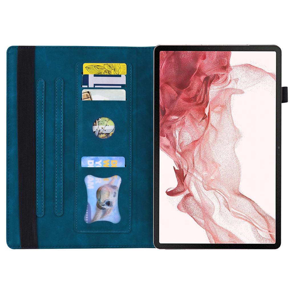 For Samsung Galaxy Tab S10 FE+ Case PU Leather Protective Folio Tablet Cover with Card Holder