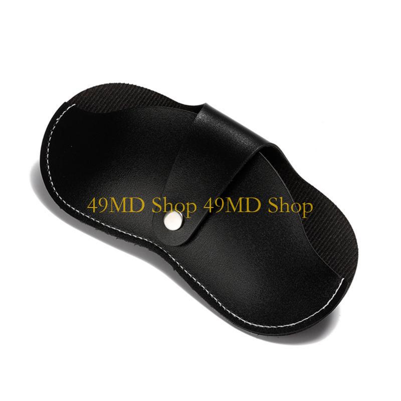 49MD Convenient Neck Straps Spectacle Box Stylish Leather Eyeglass Container Suitable for Outdoor Activity