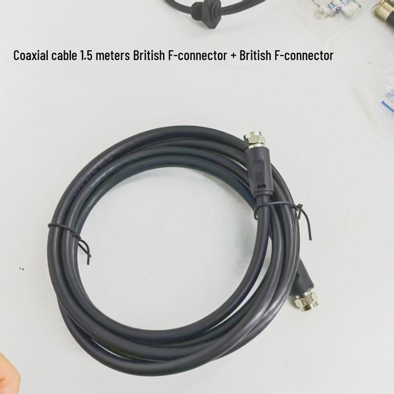 

1.5m Wired Digital TV Cable with Dual British F Connectors, 64-Core Copper-Clad Steel