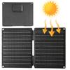16W 5V Solar Panel Foldable with USB /Type-C Ports Solar Plate Solar Charging Panel Solar Charger for Camping Hiking Backpacking