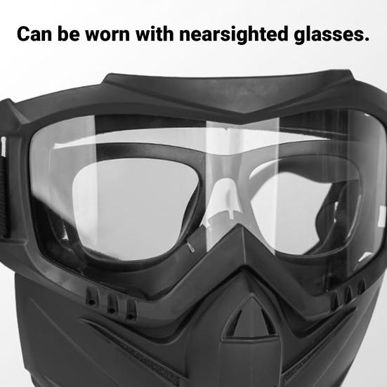 Anti-Fog Full Face Goggle Mask, Detachable 2-in-1 Lawn Mowing Goggles And Welding Mask Impact Resistant Windproof Protective Gear