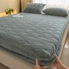 Lenzuolo con angoli in peluche a tinta unita Pile di corallo Anti-acaro Morbido Confortevole Antiscivolo Coprimaterasso Jacquard Copertura protettiva per letto