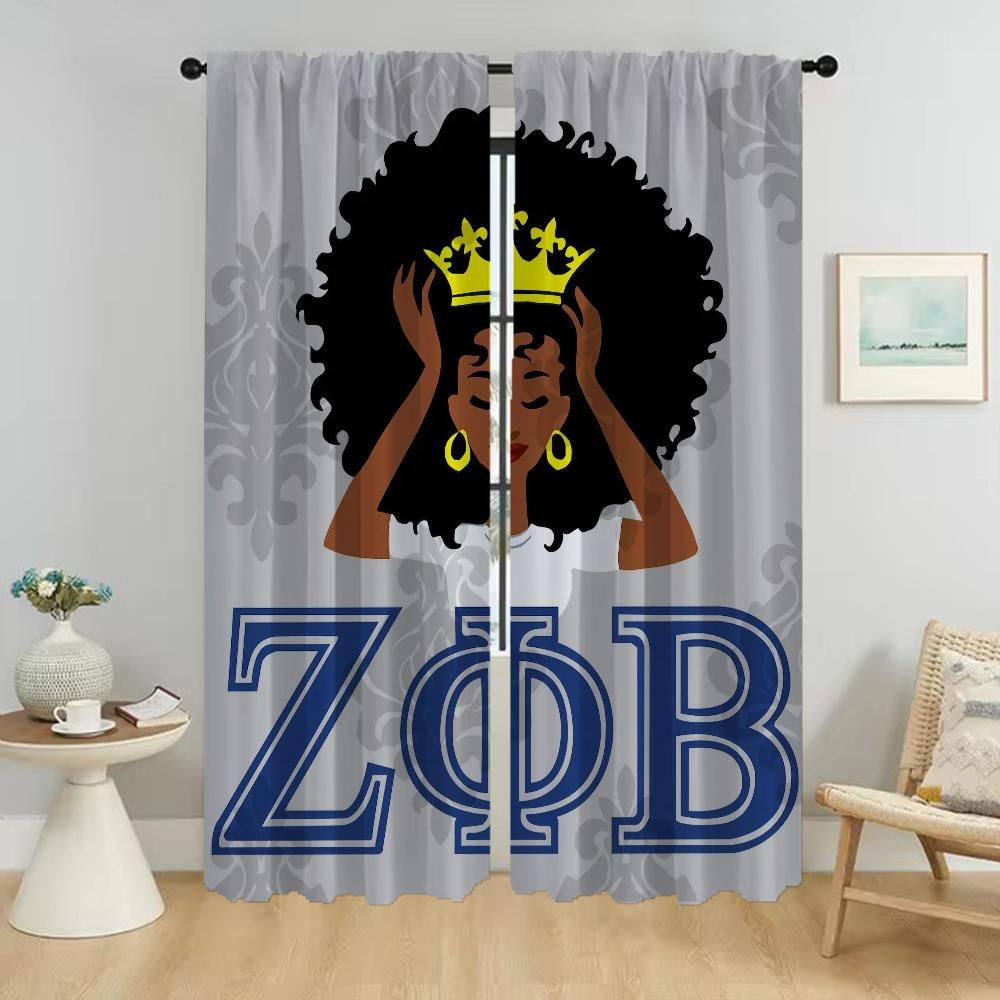Myggnät 2 Delar Zeta Phi Beta Lätta Gardiner för Vardagsrumsgardin Tyg för Sovrumsavskärmning Persienner