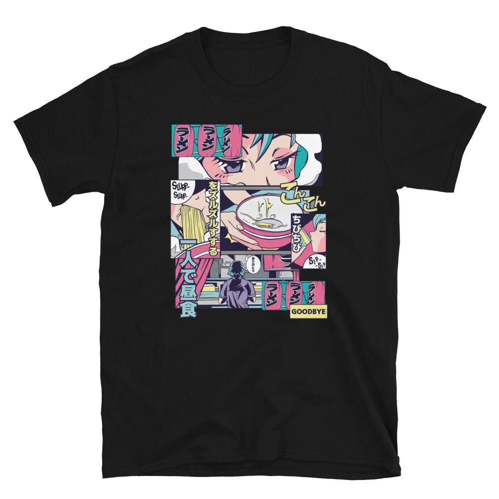Anime Style Ramen Noodle Comic Book Style T-Shirt M