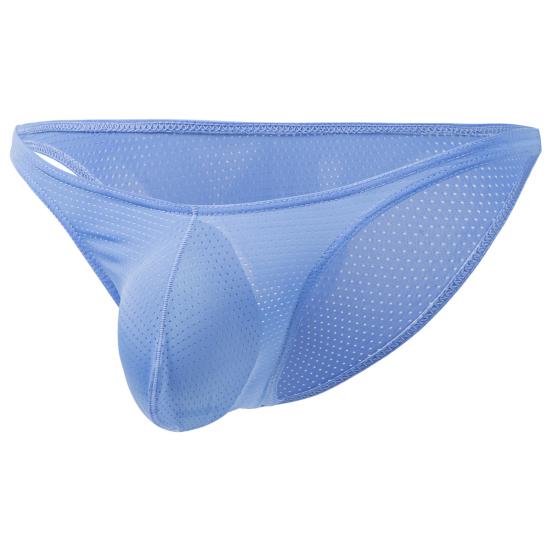 Men Underpants Highly Elastic Breathable Non-Fading Low Waist Friendly To Skin Moisture Wicking Nylon Stretchy Mesh Men Briefs Bikini Underpants