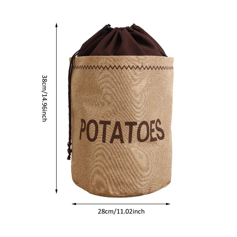 

Кухонний мішечок з мішковини для зберігання часнику, цибулі, картоплі, овочів, хліба, мішечок на шнурку, тканинні мішечки з мішковини, джутовий органайзер для картоплі