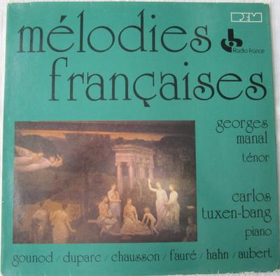 LP Record GEORGES MANAL CARLOS TUXENBANG  Mlodies Franaises 10951 REM France Classical Used
