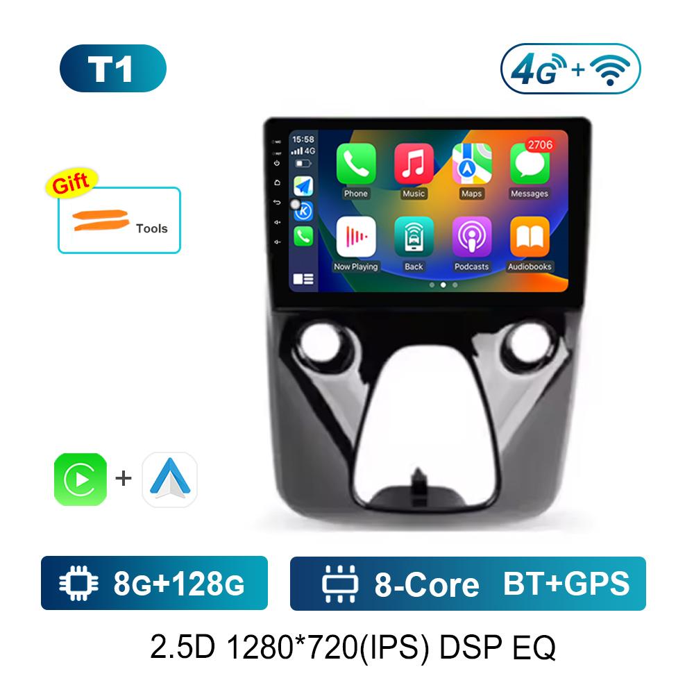 10'' for Peugeot 108 For Toyota Aygo B40 2014 - 2021 Car Radio Multimedia Player Android OS BT 4G Carplay DSP Stereo Auto Tools