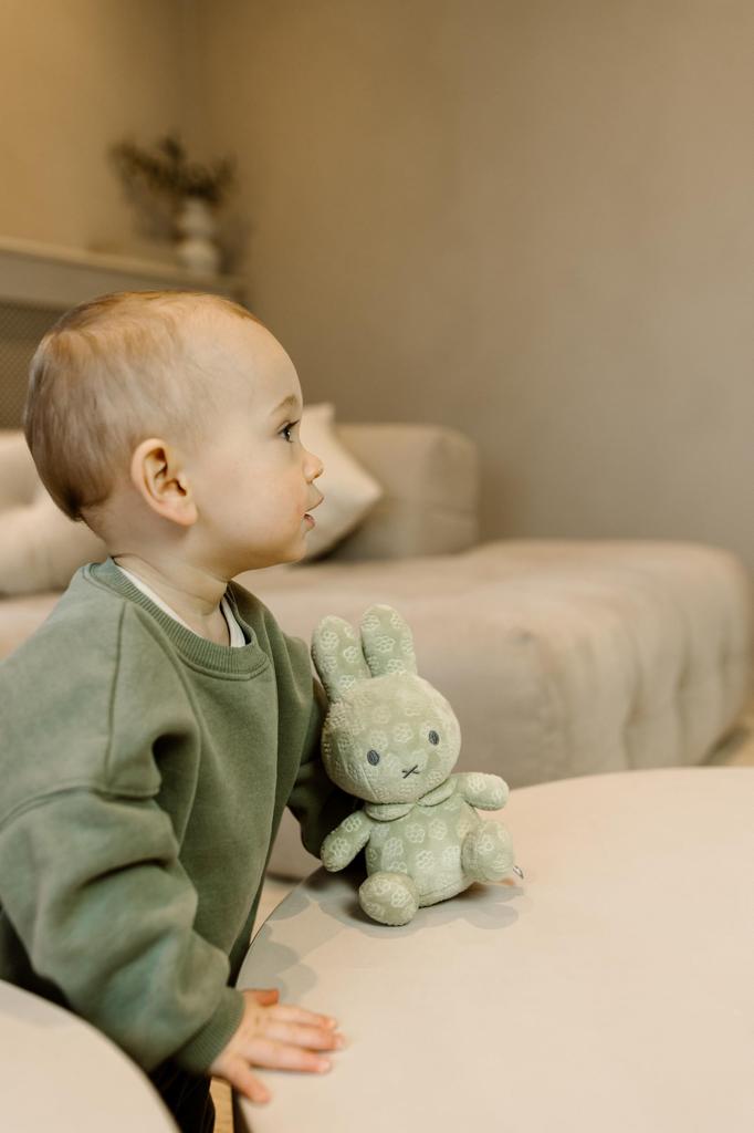 Little Dutch Miffy Flower Plush Toy, 20cm, Matcha Green, Miffy's First Toy, from Birth, TYLITNIJN886