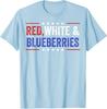 Red White and Blueberries Patriot Freedom TShirt Unisexs Fashion Letters Printed Saying Tee Novelty Gift Cotton Political Outfit