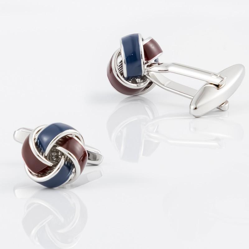 

Navy Brown Oil Dripping Fried Dough Twists Cufflinks Men s French Shirt