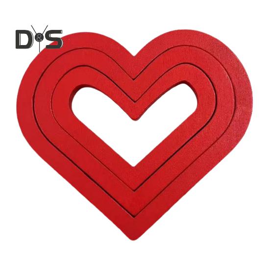 

1 комплект украшений в виде сердечек ко Дню святого Валентина, сделай сам, съемная деревянная фигурка в форме красного сердца, статуэтка, скульптура, украшение для домашнего офиса и рабочего стола красный