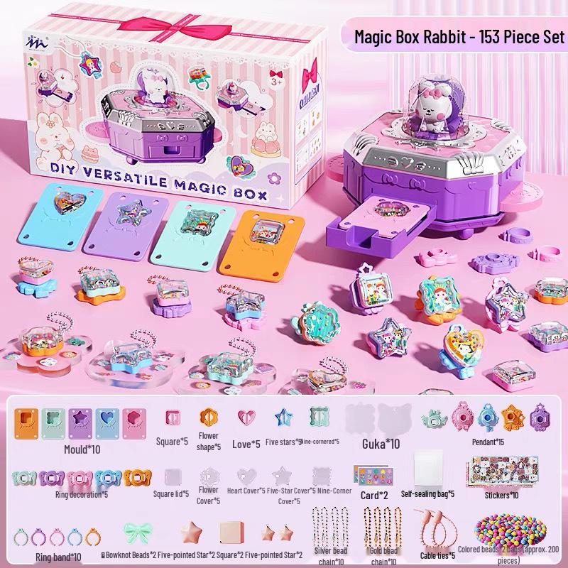 Cross-border Kids' Toys: Ever-changing Magic Box DIY Jewelry & Treasure Chest with Diary Materials for Girls