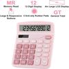12-Digit Dual Power Calculator Large LCD Display Office Calculator Desktop Calculator  Student Use