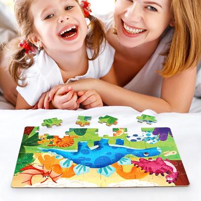 New Logic Thinking Intellectual Wooden Game Puzzle Jigsaw Animal Vehicle Cartoon Early Educational Toys For Kids Children Gifts