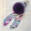 Fur Pom Pom Accessory Keychain Key Ring Bag Women's Key Holder