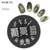 KADS 1PC Round Stainless Steel Nail Art Nail Stamping Plates Manicure Stamp DIY for Nail Templates Classic Series Tools
