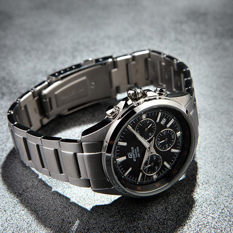 Casio EDIFICE Series Simple Casual Fashion Analog Watch Quartz Movement Japanese and Korean Watch Men's Watch Black Dial EFR-527D-1AV