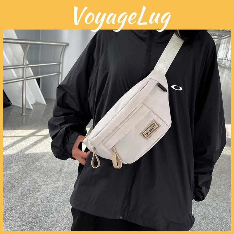 Capacity Large Chest Bag Simple Waist Bag Sports Mens Womens Shoulder Bag