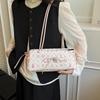 Fashion Sweet Bow Shoulder Bag Cartoon Print Underarm Bag Female Tote Bag Versatile Large Capacity Commuter Handbag KTB
