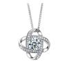 Kuaishou Douyin Light Luxury Four-Leaf Clover Zircon Pendant Necklace for Women
