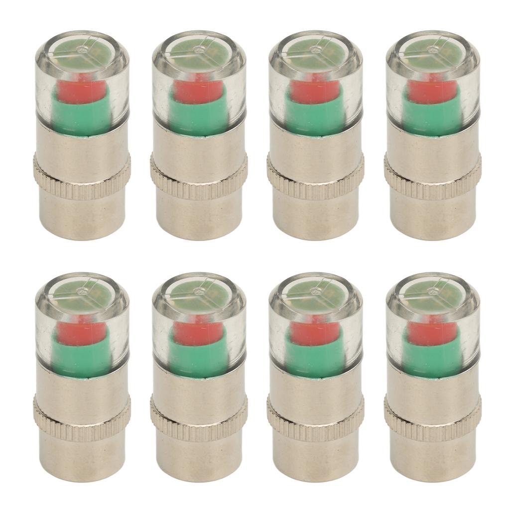 8 Pcs Car Tire Pressure Caps 35 PSI 2.4 Bar TPMS Tire Pressure Monitor Sensor Indicator 3 Color Alert