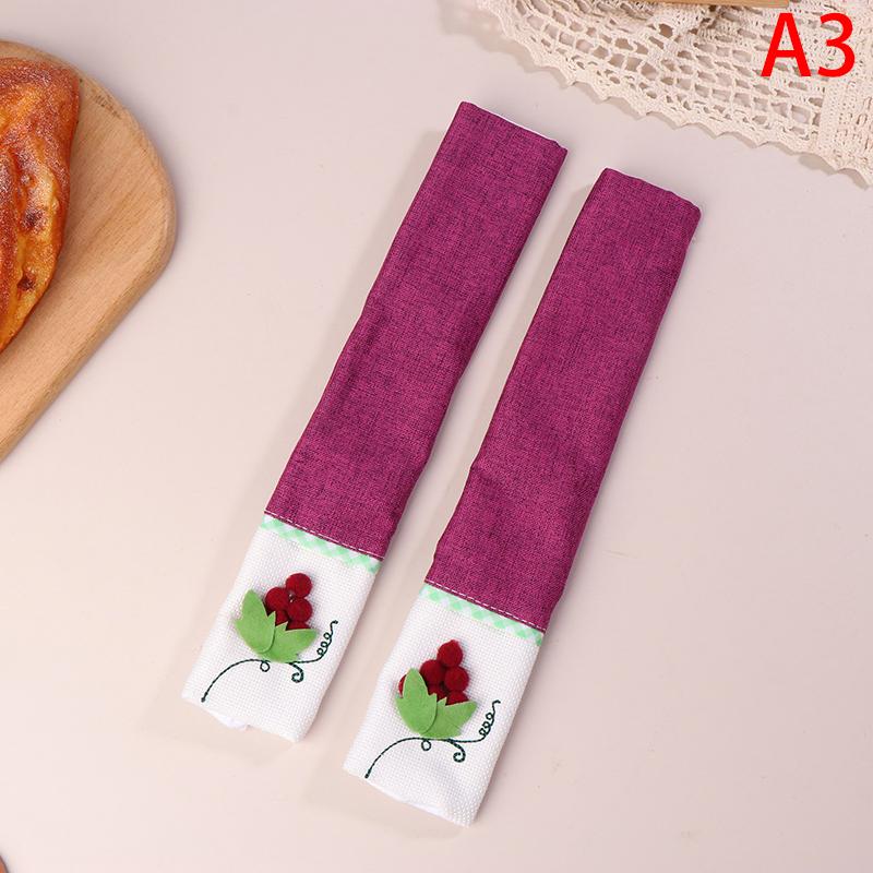 

2Pcs Refrigerator Handle Cover Kitchen Utensils Refrigerator Cover Door Handle Kitchen Solid Handles Protector Gloves Accessory as the picture
