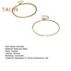 2Pcs Women Charm Bracelet Shiny Rhinestone Inlaid Adjustable Fit Wristband Anniversary Birthday Jewelry Gift