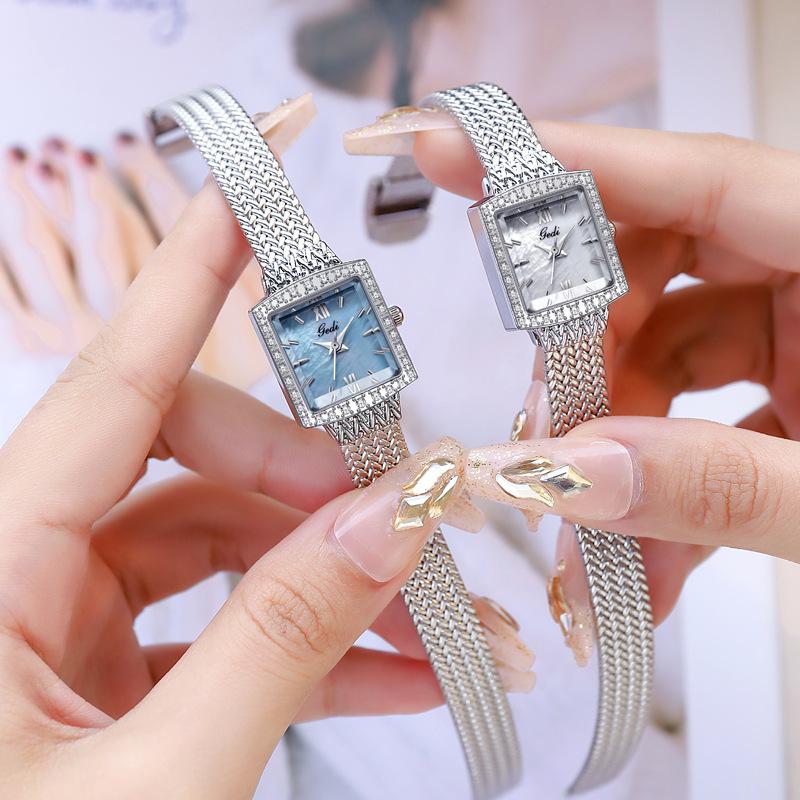 Niche High-End Fritillary Watch High-Value Medieval Women'S Watch Light Luxury Square Plate Waterproof Quartz Watch