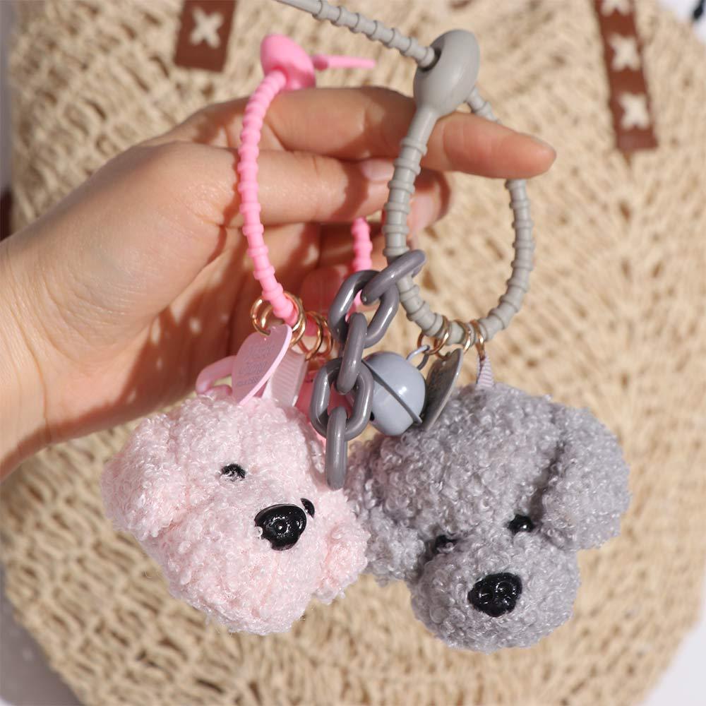 Amateurs d'animaux Porte-clés Chien Animaux en peluche Pendentif Chien Porte-clés en peluche Chien Mode Accroches pour sac à dos