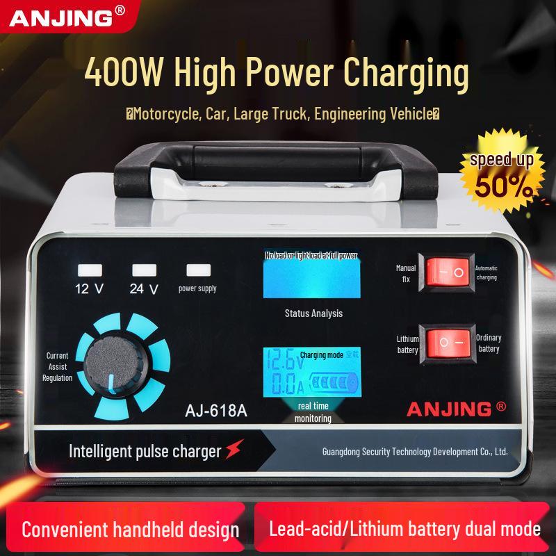 Smart Pulse Repair Car Battery Charger 12V/24V Universal with Start-Stop Function