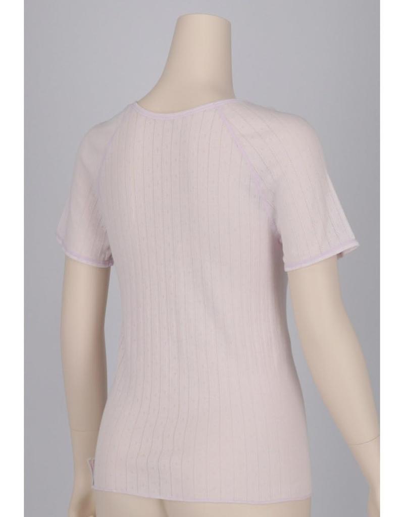 Wacoal Short Cotton Cooling for DHL255 PI LL [Easy Partner] Underwear, 3/4 Sleeve, Sleeve, 100% (Body Fabric), Material, Seniors,