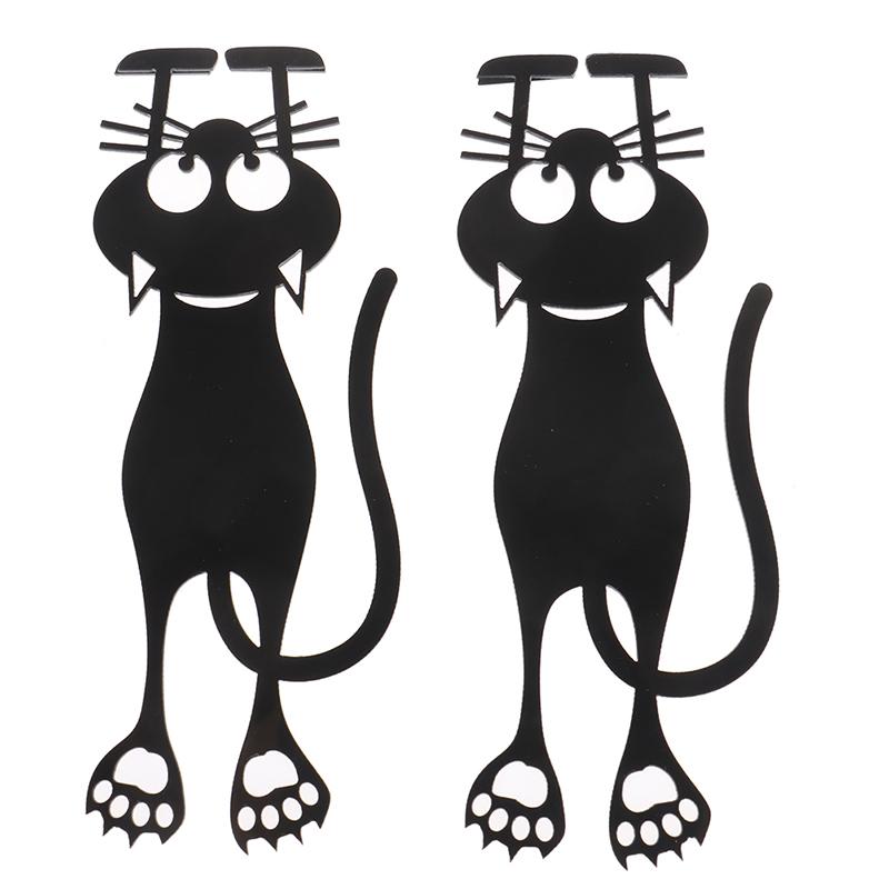 1Pc Bookmarks Black Cat Bookshelf Creative Gift Bookmarks For Book Paper