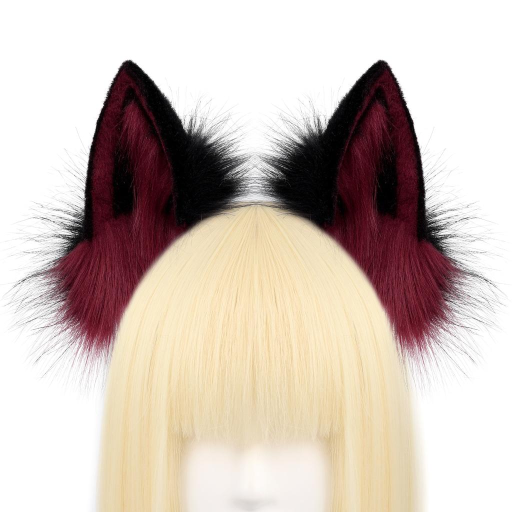 Pluszowe Ręcznie Robione Symulacja Uszy Lisa Cosplay Nakrycie Głowy Cosplay Uszy Kota Uszy Zwierzęcia Opaska Akcesoria do Włosów