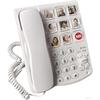 Téléphone Fixe Filaire à Gros Boutons et Photos Mémoire Photo Amplifiée Filaire pour Personnes Âgées Personnes Souffrant de Démence