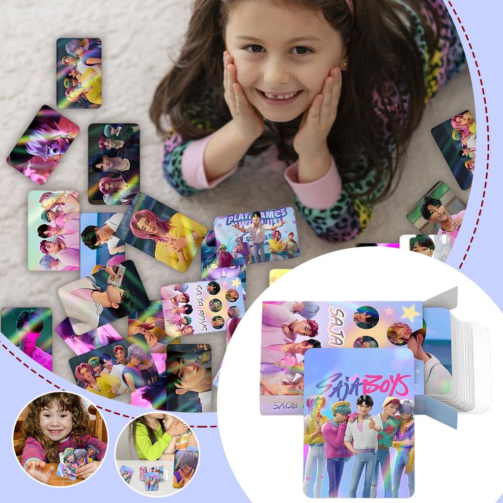 30 Laser- Cards Cartoon Photo Collection Cards Witcher Girl Group Shaka Boy Group Flash Card LOMO Card