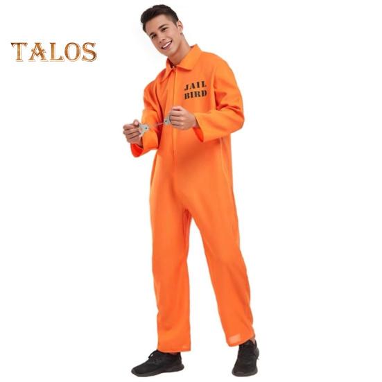 

Хэллоуин Узник Косплей Комбинезон с наручниками Хэллоуин Унисекс Дети Взрослые Ролевые игры Наряд с длинными рукавами Отворотом Молния Фестивали Вечеринки Шоу M красный/оранжевый