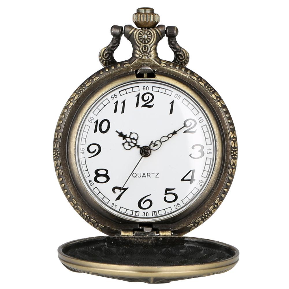 Vintage Big Roman Pocket Watch Classic Pattern Pocket Watch European and American Necklace Roman Pocket Watch