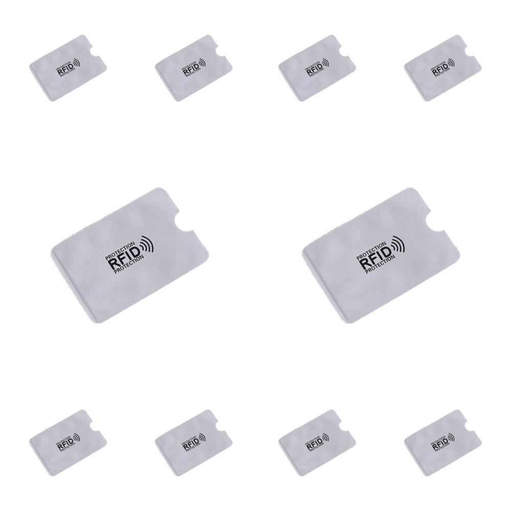 10pcs Reader Lock NFC Blocking Case Aluminium Foil ID Card Box Anti RFID Card Holder  Female/Male