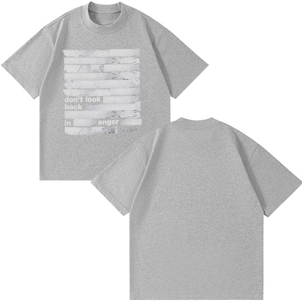 Rock Band O-Oasis Knebworth 1996 Album Vintage Men's Casual Branded Men's Clothing Cotton Short Sleeve T Shirt Fashion Hip Hop