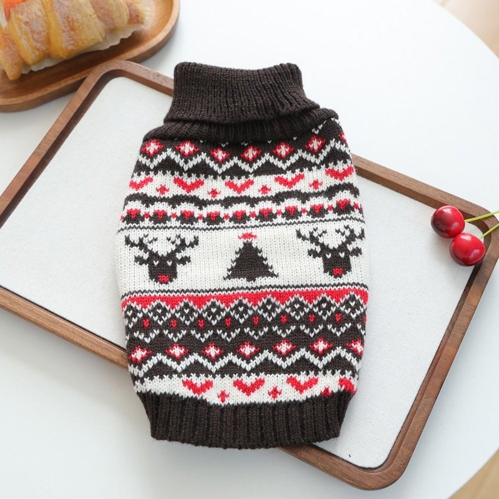 Pet Outfits Pet Sweater Xmas style Dog Turtleneck Soft Winter Dog Clothes Pet