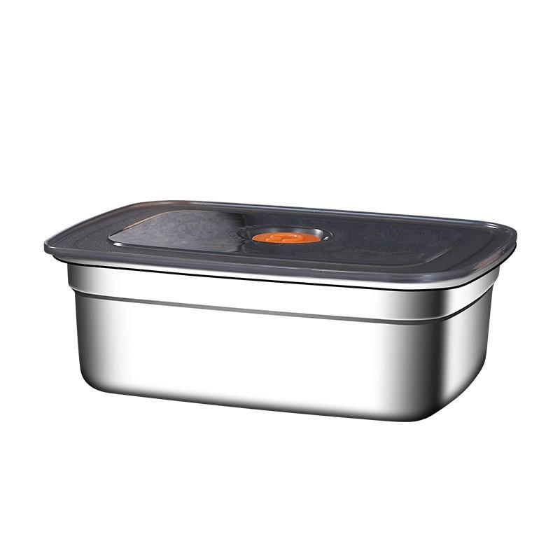 316 Stainless Steel Airtight Food Storage Lunch Box with Lid, Food Grade Square Bento Organizer