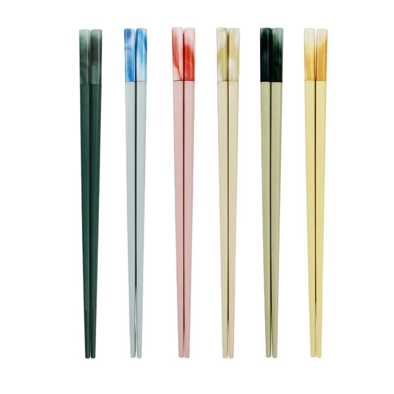 High-End Macaroon Imitation Jade Alloy Chopsticks