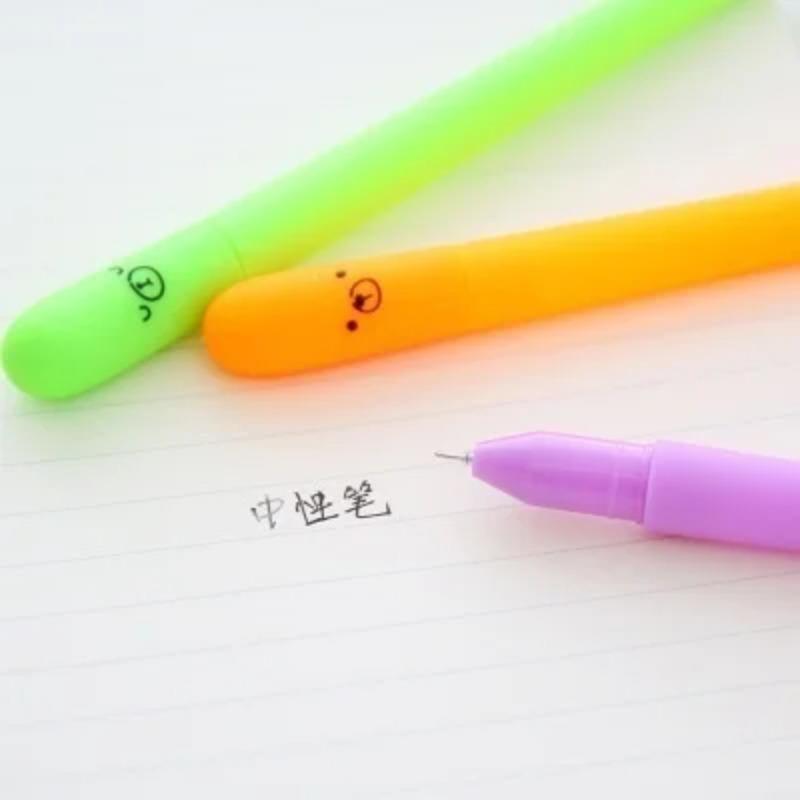 3pcs 0.38 Cute Vegetable Eggplant Stationery Pen Set Cute Gel Pen