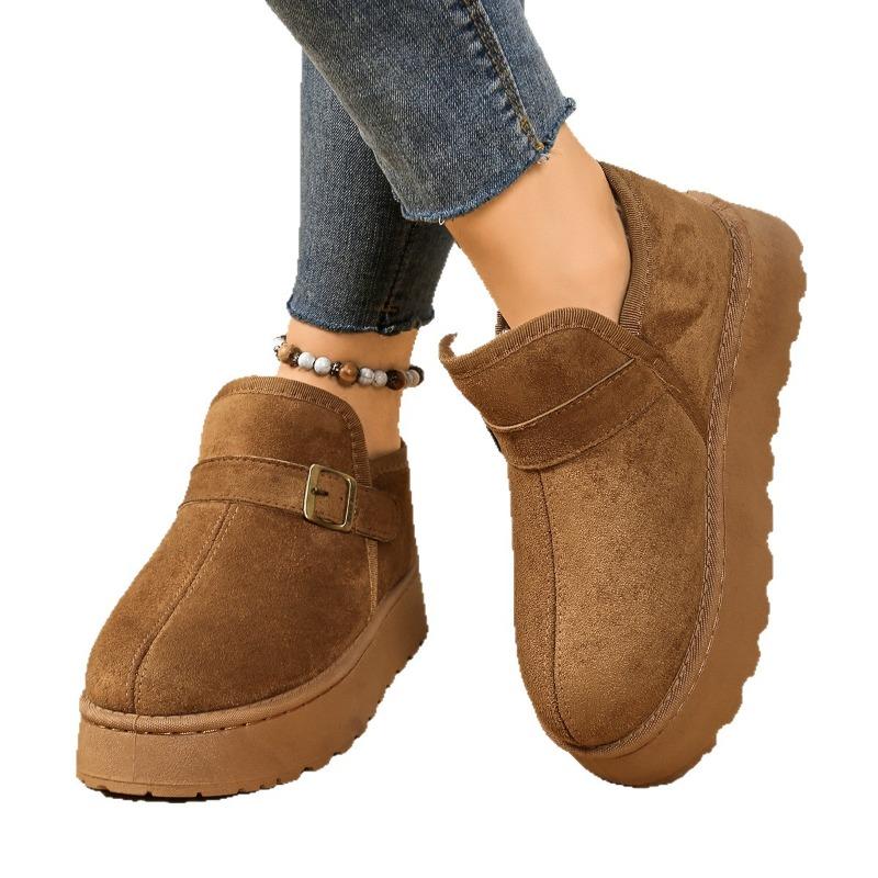 Women's Wide Width Platform Snow Boots, Plush Lined Height Increasing Winter Shoes, Non-Slip Arctic Booties for Women
