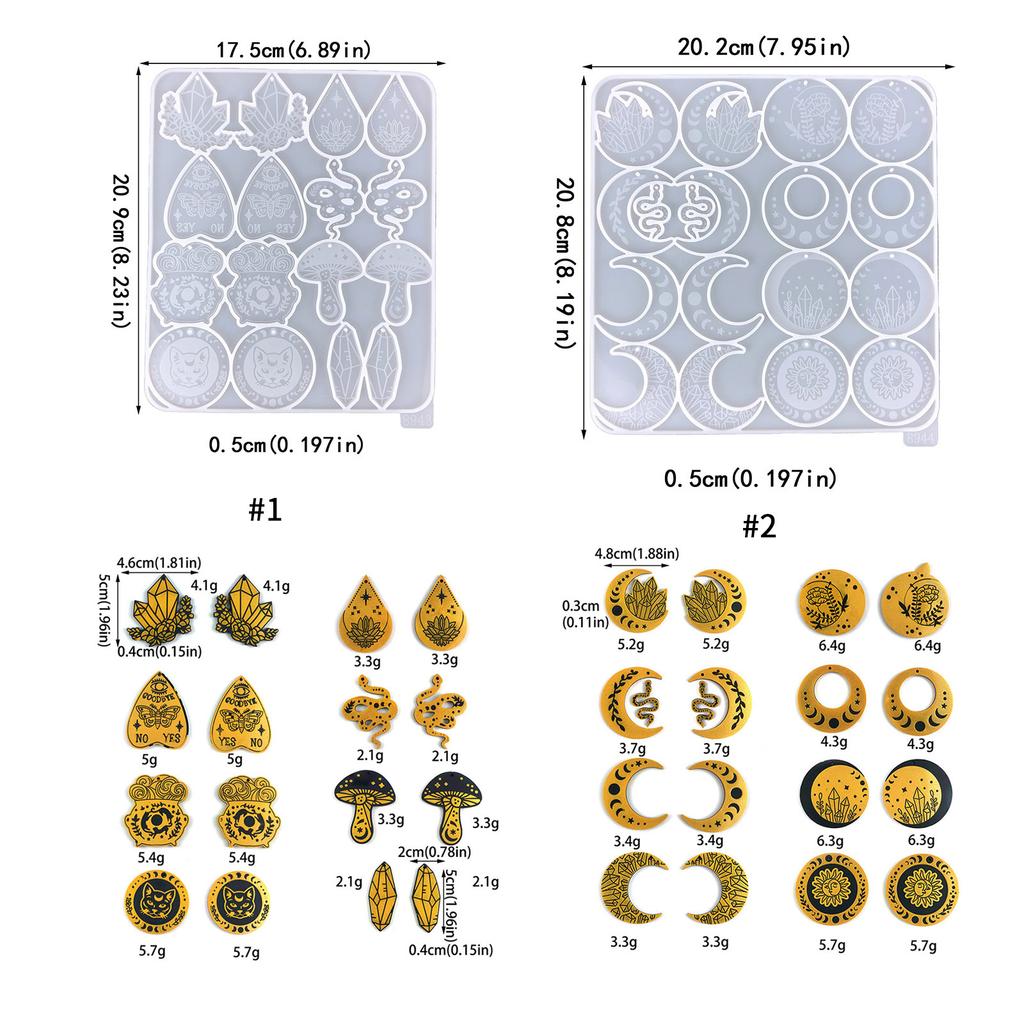 Jewelry Mould Silicone Resin Mold Water Drop Epoxy Resin Moulds for Pendant Earrings Necklace Jewelry Making DIY Crafts