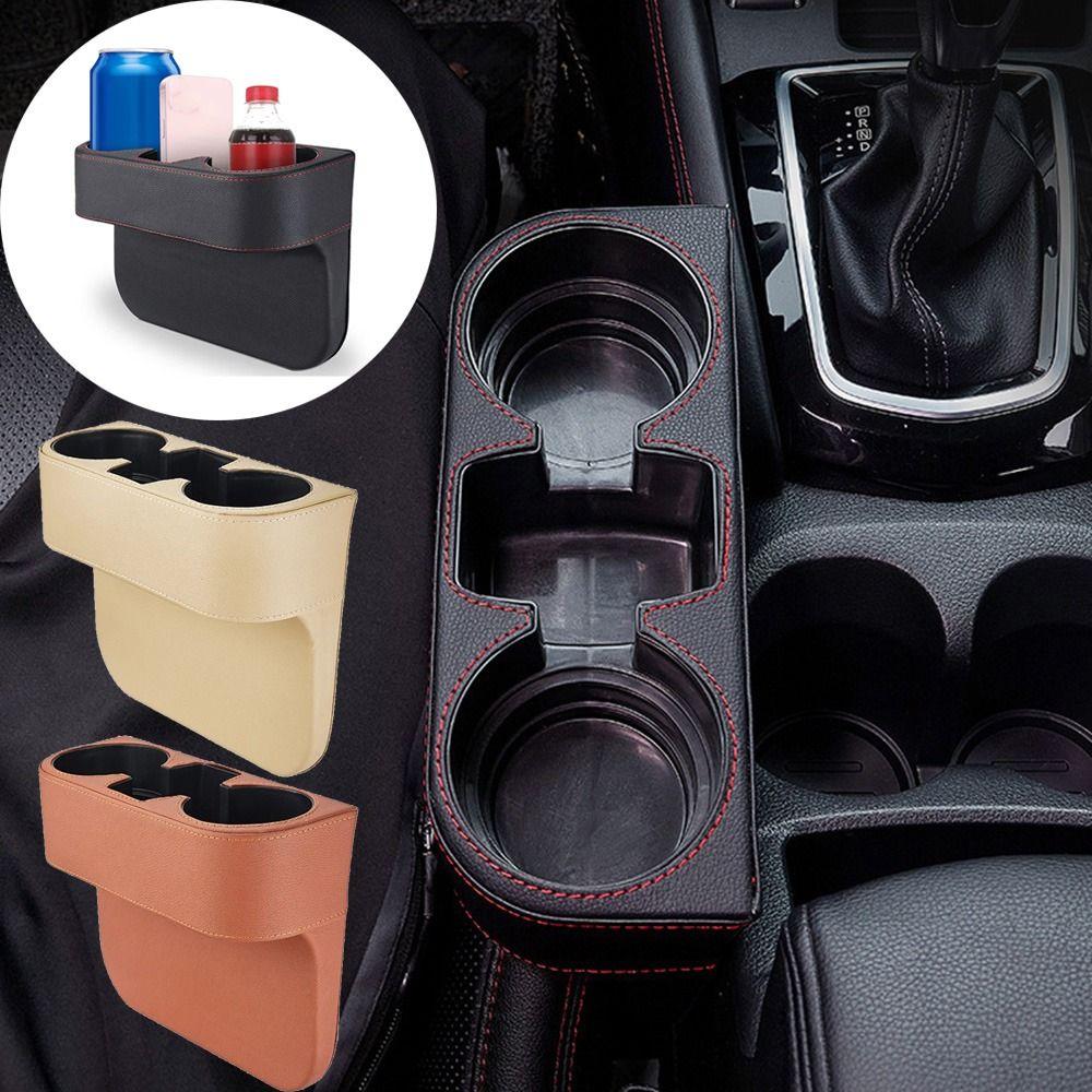 PU Leather Seat Gap Organizer Tray Multifunctional Gap Filler Storage Box  Auto Interior