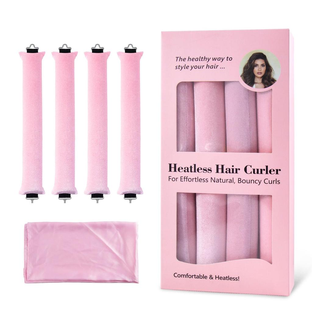 Heatless Curling Rod with Metal Hook for Easy Sleep-In Big Wave Curls