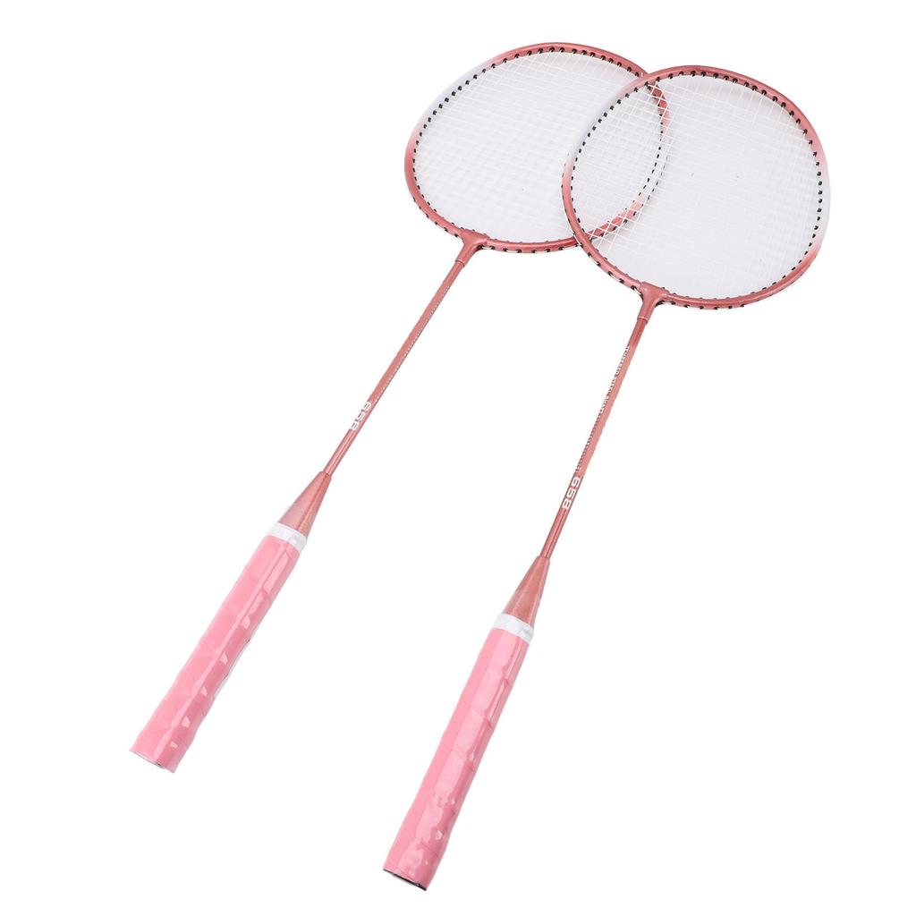 Badminton Set Iron Alloy Incrsed Ar Shock Absorption Lightweight Badminton Racket Set for Beginner Children Adults